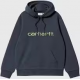 CARHARTT WIP HOODED SWEAT DEEP NIGHT / GENTLE GREEN