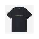 CARHARTT WIP S/S SCRIPT T-SHIRT DEEP NIGHT / GENTLE GREEN