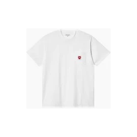 CARHARTT WIP W S/S POCKET T-SHIRT WHITE / RED