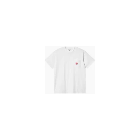 CARHARTT WIP W S/S POCKET T-SHIRT WHITE / RED