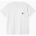 CARHARTT WIP W S/S POCKET T-SHIRT WHITE / RED