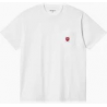 CARHARTT WIP W S/S POCKET T-SHIRT WHITE / RED