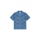 PICTURE SPONGY SHIRT A BLUE FLOWER EMBOSSED