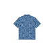PICTURE SPONGY SHIRT A BLUE FLOWER EMBOSSED