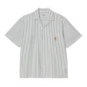 CARHARTT WIP S/S LEAVEL SHIRT STRIPE BLUE RIVER