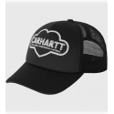 CARHARTT WIP CLOUD HEART TRUCKER CAP BLACK