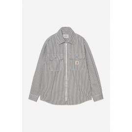 CARHARTT WIP MERCER SHIRT JAC STRIPE GRAPHITE STONE WASHED