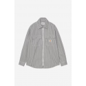 CARHARTT WIP MERCER SHIRT JAC STRIPE GRAPHITE STONE WASHED