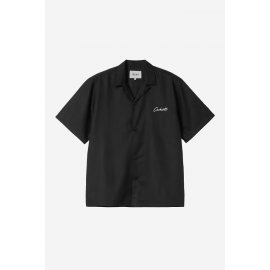 CARHARTT WIP S/S DELRAY SHIRT BLACK / WHITE