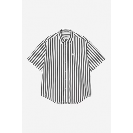CARHARTT WIP S/S ROYCE SHIRT STRIPE GRAPHITE