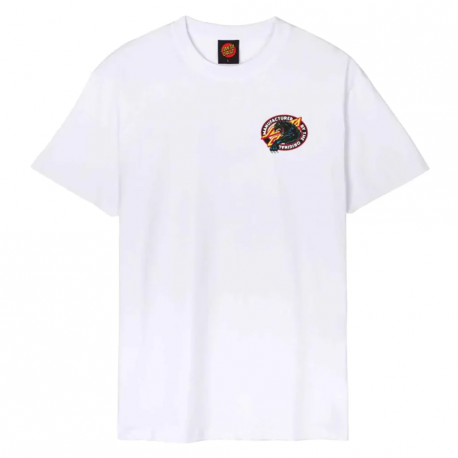 SANTA CRUZ T-SHIRT NATAS SC PANTHER WHITE