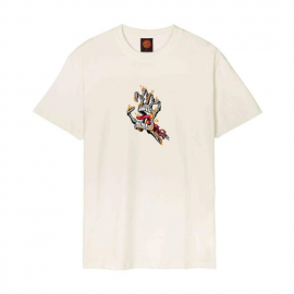 SANTA CRUZ T-SHIRT BURNT BONE HAND UNBLEACHED COTTON