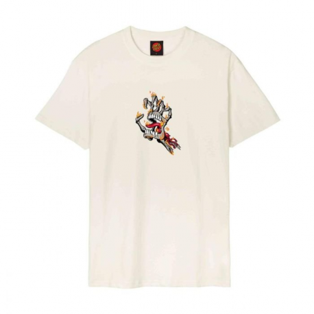 SANTA CRUZ T-SHIRT BURNT BONE HAND UNBLEACHED COTTON