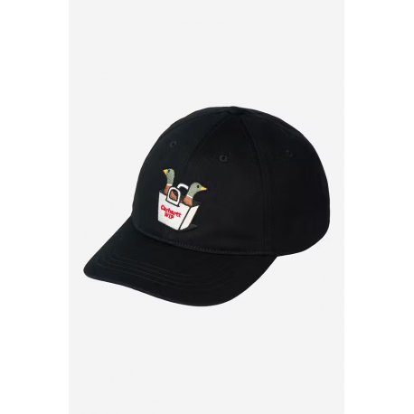 CARHARTT WIP BUMPER STICKER CAP BLACK
