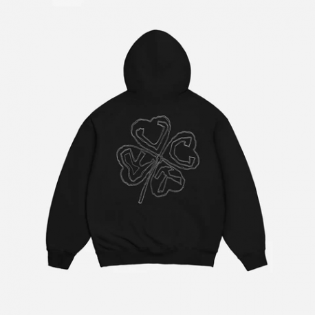 JACKER HOODIE RED CLOVER BLACK
