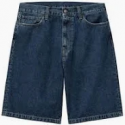 CARHARTT WIP LANDON SHORT 100% COTTON BLUE STONE WASHED