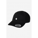 CARHARTT WIP MADISON LOGO CAP 100 % COTTON BLACK / WHITE