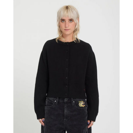VOLCOM FA OZZY CARDIGAN BLACK