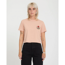 VOLCOM DIAL CROP TEE MISTY ROSE