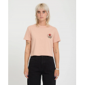 VOLCOM DIAL CROP TEE MISTY ROSE