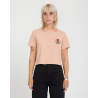 VOLCOM DIAL CROP TEE MISTY ROSE