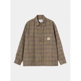  CARHARTT WIP L/S BAGLEY SHIRT HAMILTON BROWN 