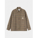 CARHARTT WIP L/S BAGLEY SHIRT HAMILTON BROWN