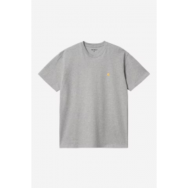 CARHARTT WIP S/S CHASE T-SHIRT GREY HEATHER GOLD