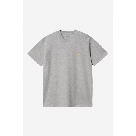 CARHARTT WIP S/S CHASE T-SHIRT GREY HEATHER GOLD