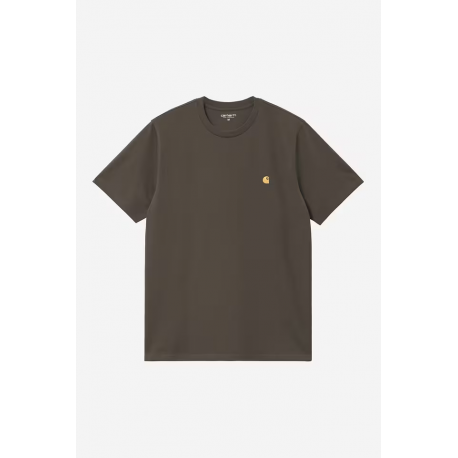 CARHARTT WIP S/S CHASE T-SHIRT SHUNGITE / GOLD
