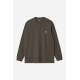 CARHARTT WIP L/S CHASE T-SHIRT SHUNGITE / GOLD