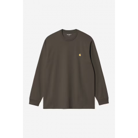 CARHARTT WIP L/S CHASE T-SHIRT SHUNGITE / GOLD