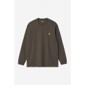 CARHARTT WIP L/S CHASE T-SHIRT SHUNGITE / GOLD