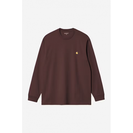 CARHARTT WIP L/S CHASE T-SHIRT PALISANDER / GOLD