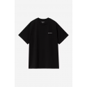 CARHARTT WIP S/S SCRIPT EMBROIDERY T-SHIRT BLACK WHITE