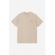 CARHARTT WIP S/S SCRIPT EMBROIDERY T-SHIRT FLEUR DE SEL BLACK