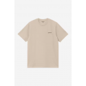 CARHARTT WIP S/S SCRIPT EMBROIDERY T-SHIRT FLEUR DE SEL BLACK