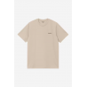 CARHARTT WIP S/S SCRIPT EMBROIDERY T-SHIRT FLEUR DE SEL BLACK
