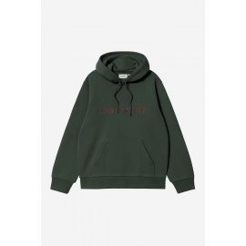 CARHARTT WIP HOODED SWEAT DARK SCARAB / PALISANDER