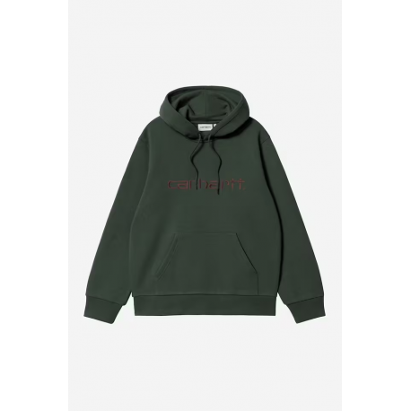 CARHARTT WIP HOODED SWEAT DARK SCARAB / PALISANDER