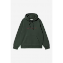 CARHARTT WIP HOODED SWEAT DARK SCARAB / PALISANDER