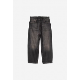 CARHARTT WIP BRANDON PANT BLACK TOBACCO USED WASH