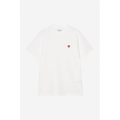 CARHARTT WIP S/S SMALL HEART T-SHIRT WHITE /RED