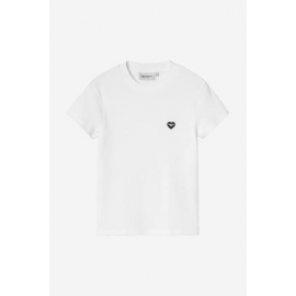 CARHARTT WIP W' SMALL HEART PATCH T-SHIRT WHITE / BLACK