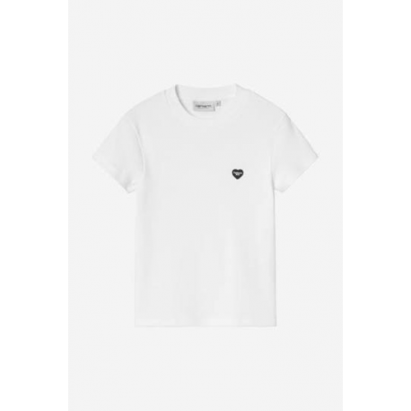 CARHARTT WIP W' SMALL HEART PATCH T-SHIRT WHITE / BLACK