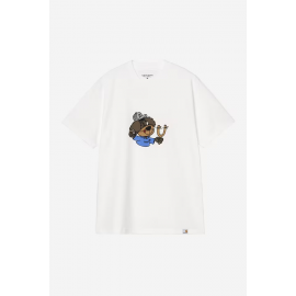 CARHARTT WIP S/S SLINGSHOT T-SHIRT WHITE HEAVY ENZYME WASH