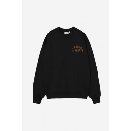 CARHARTT WIP ARCH SCRIPT SWEAT BLACK / HAMILTON BROWN STONE