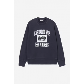 CARHARTT WIP 1989 WINNERS SWEAT SARK NAVY HEAVY STONE WASH
