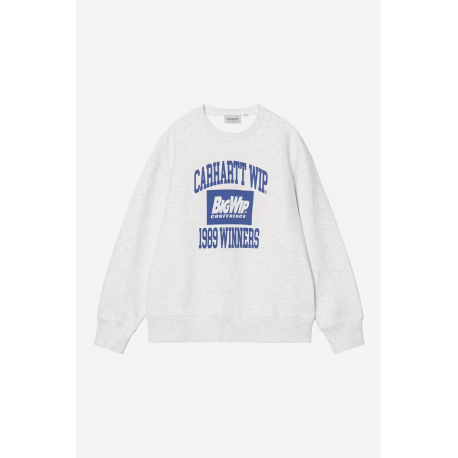 CARHARTT WIP 1989 WINNERS SWEAT ASH HEATHER HEAVY STONE WASH