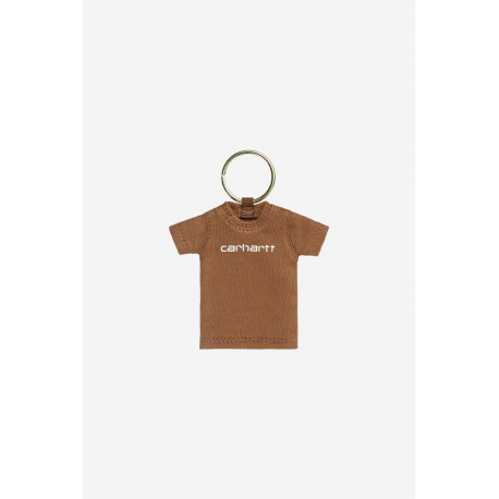 CARHARTT WIP MINI SCRIPT T-SHIRT KEYCHAIN HAMILTON BROWN